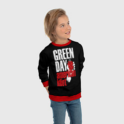 Свитшот детский Green Day: American Idiot, цвет: 3D-красный — фото 2