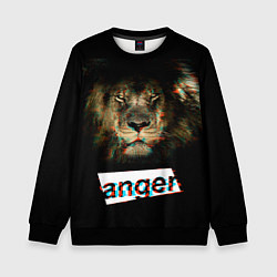 Свитшот детский Anger Lion, цвет: 3D-черный