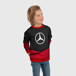 Свитшот детский Mercedes Benz: Grey Carbon, цвет: 3D-красный — фото 2