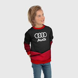 Свитшот детский Audi: Grey Carbon, цвет: 3D-красный — фото 2