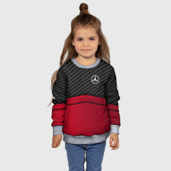 Свитшот детский Mercedes Benz: Red Carbon, цвет: 3D-меланж — фото 2