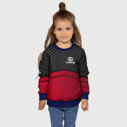 Свитшот детский Lexus: Red Carbon, цвет: 3D-синий — фото 2