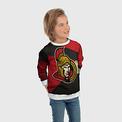 Свитшот детский HC Ottawa Senators: Old Style, цвет: 3D-белый — фото 2