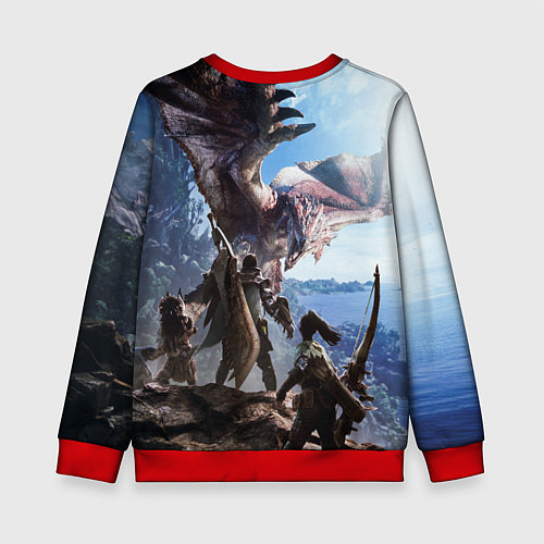 Детский свитшот Monster Hunter: World / 3D-Красный – фото 2