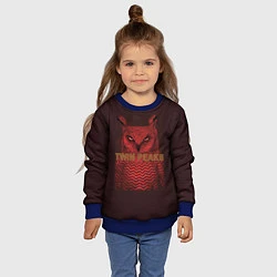 Свитшот детский Twin Peaks: Red Owl, цвет: 3D-синий — фото 2