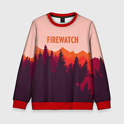 Свитшот детский Firewatch: Orange Style, цвет: 3D-красный
