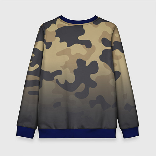 Детский свитшот Camouflage Khaki / 3D-Синий – фото 2