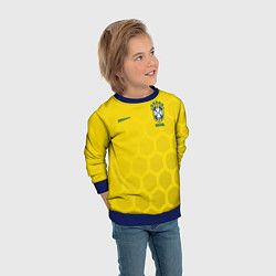 Свитшот детский Brazil Team: WC 2018, цвет: 3D-синий — фото 2