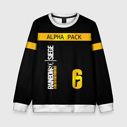 Свитшот детский Rainbow Six Siege: Alpha Pack, цвет: 3D-белый