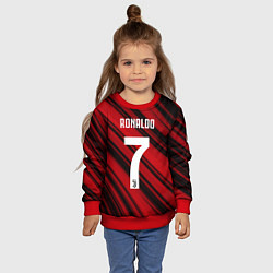 Свитшот детский Ronaldo 7: Red Sport, цвет: 3D-красный — фото 2