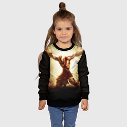 Свитшот детский Воинственный Кратос, цвет: 3D-черный — фото 2