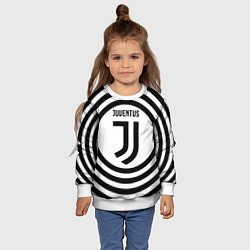 Свитшот детский FC Juventus Round, цвет: 3D-белый — фото 2