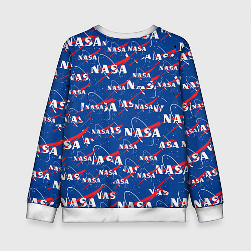 Детский свитшот NASA: Logo Pattern / 3D-Белый – фото 2