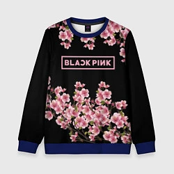 Свитшот детский Black Pink: Delicate Sakura, цвет: 3D-синий