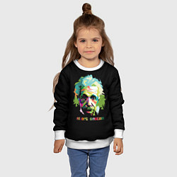 Свитшот детский Albert Einstein, цвет: 3D-белый — фото 2