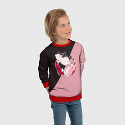 Свитшот детский MONOKUMA X MONOMI, цвет: 3D-красный — фото 2