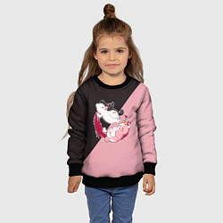 Свитшот детский MONOKUMA X MONOMI, цвет: 3D-черный — фото 2