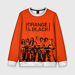 Свитшот детский ORANGE IS THE NEW BLACK, цвет: 3D-белый