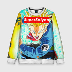 Свитшот детский DBZ: Super Saiyan, цвет: 3D-белый