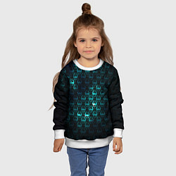Свитшот детский TES: Blue Pattern, цвет: 3D-белый — фото 2
