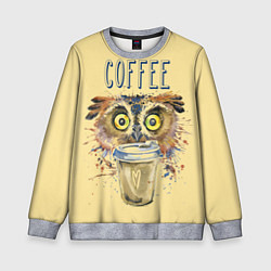 Детский свитшот Owls like coffee