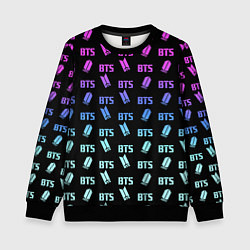 Свитшот детский BTS: Neon Gradient, цвет: 3D-черный