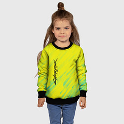 Свитшот детский Cyberpunk 2077: Yellow, цвет: 3D-черный — фото 2