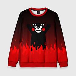 Свитшот детский Kumamon: Hell Flame, цвет: 3D-красный