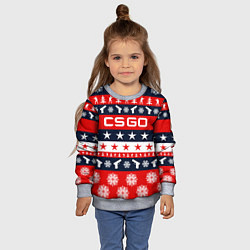 Свитшот детский CS:GO New Year, цвет: 3D-меланж — фото 2