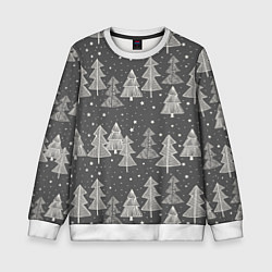 Детский свитшот Grey Christmas Trees