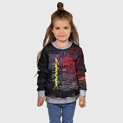 Свитшот детский Cyberpunk 2077, цвет: 3D-меланж — фото 2