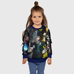 Свитшот детский Шигараки и Мидория, цвет: 3D-синий — фото 2