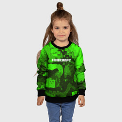 Свитшот детский Minecraft: Green World, цвет: 3D-черный — фото 2