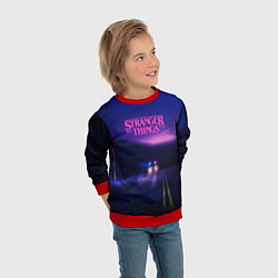 Свитшот детский Stranger Things: Neon Road, цвет: 3D-красный — фото 2