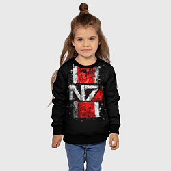 Свитшот детский Mass Effect N7, цвет: 3D-черный — фото 2