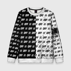 Свитшот детский Off-White: Black & White, цвет: 3D-белый