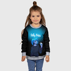 Свитшот детский Sally Face, цвет: 3D-меланж — фото 2
