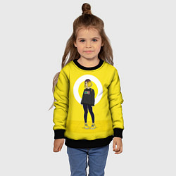 Свитшот детский Tessa: Yellow Fashion, цвет: 3D-черный — фото 2