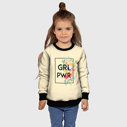 Свитшот детский GRL PWR, цвет: 3D-черный — фото 2