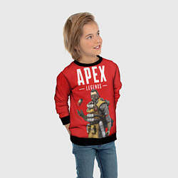 Свитшот детский Apex Legends: Red Caustic, цвет: 3D-черный — фото 2