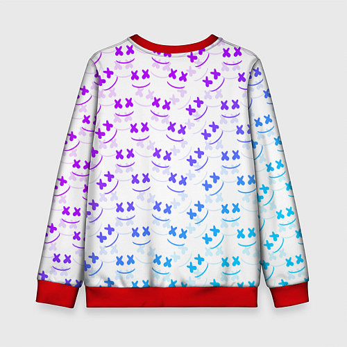 Детский свитшот Marshmello: Light Neon / 3D-Красный – фото 2