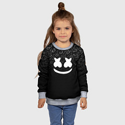 Свитшот детский Marshmello Black, цвет: 3D-меланж — фото 2