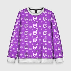 Свитшот детский Twitch: Violet Pattern, цвет: 3D-белый
