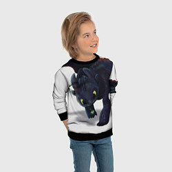 Свитшот детский Как приручить дракона, цвет: 3D-черный — фото 2