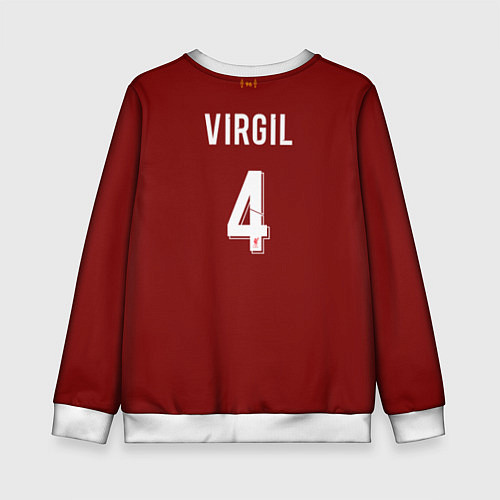 Детский свитшот Virgil van Dijk 19-20 форма / 3D-Белый – фото 2