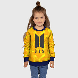 Свитшот детский BTS: Yellow Style, цвет: 3D-синий — фото 2