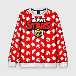 Свитшот детский Brawl Stars: Red & White, цвет: 3D-белый