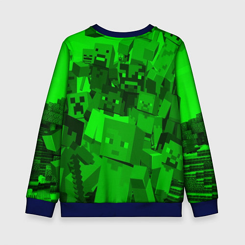 Детский свитшот Minecraft game characters / 3D-Синий – фото 2