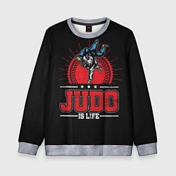 Свитшот детский Judo is life, цвет: 3D-меланж