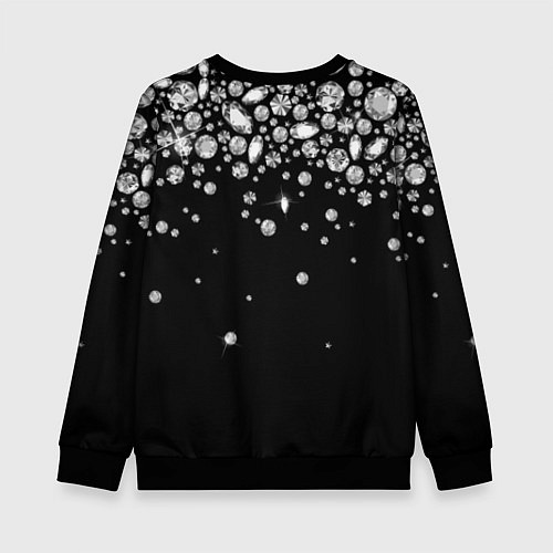 Детский свитшот Бриллиантовый дождь / 3D-Черный – фото 2